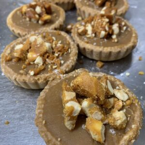 Salted Caramel Peanut Crumble Tart